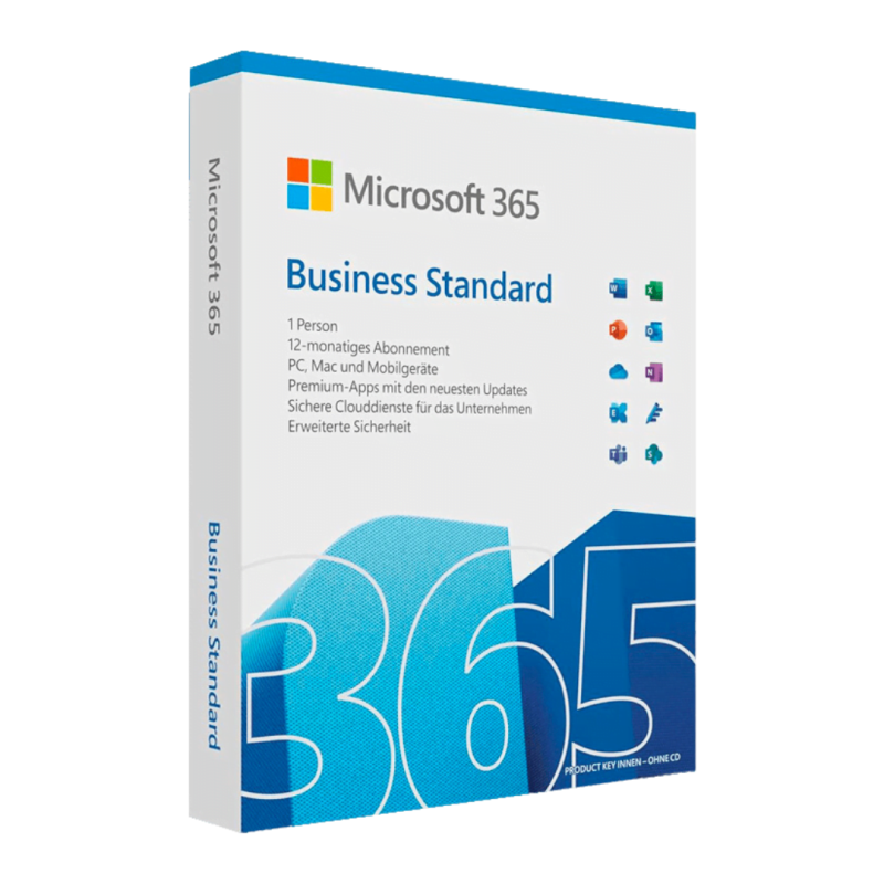 Confezione digitale Microsoft 365 Business Standard – Licenza 12 mesi per Windows, macOS, Android e iOS.