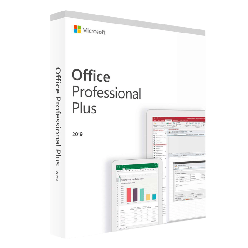 Confezione di Microsoft Office 2019 Professional Plus Bind.